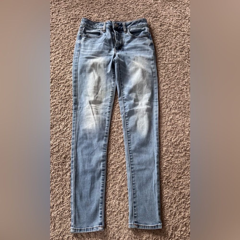 American Eagle Hi Rise Jegging Women’s 0 Regular Light Wash Skinny Jeans
